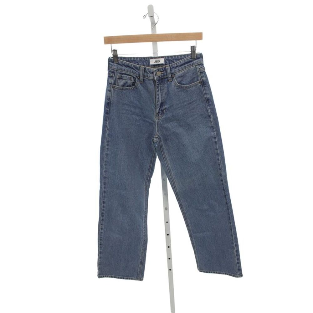 Just Black Denim Womens Mom Straight Jeans Dark Blue Size 25